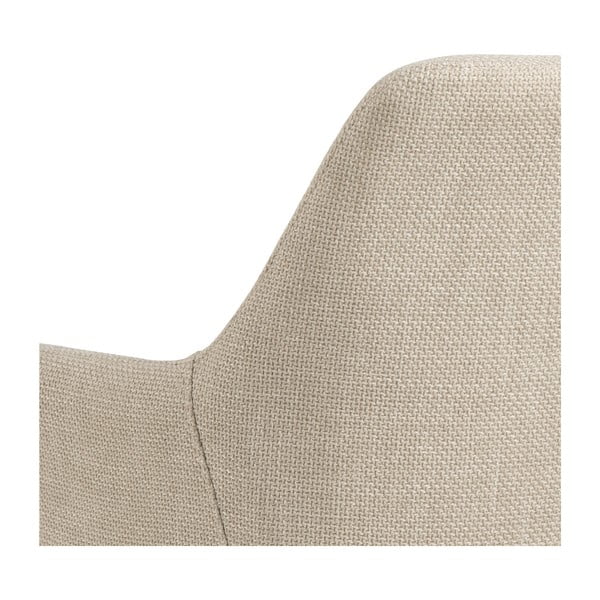 Béžové čalúnené jedálenské kreslá v súprave s podrúčkami 2 ks Lizzy – Actona-image-4