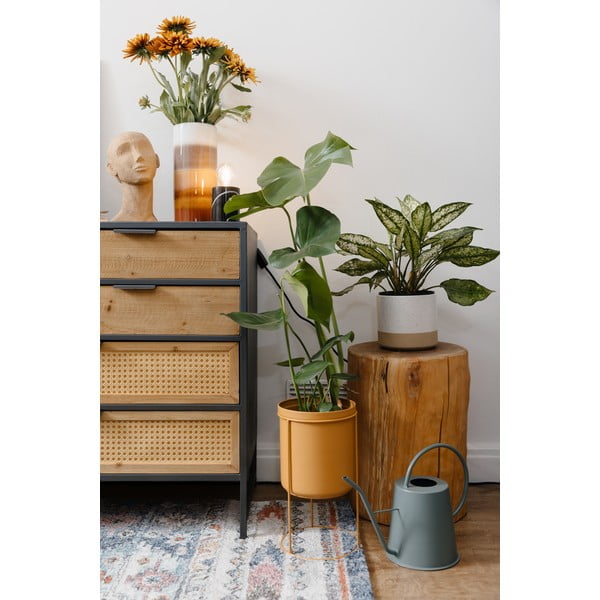 Zelená kovová kanva na polievanie PT LIVING, výška 24 cm-image-2