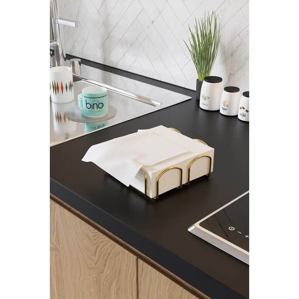 Stojan na obrúsky v zlatej farbe Homefesto Kare-image-2