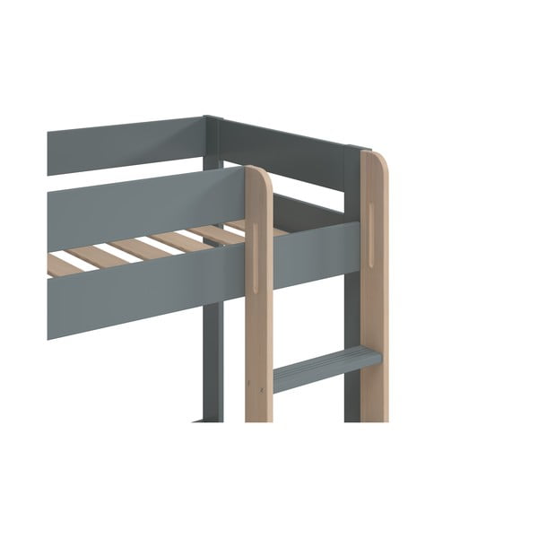 Poschodová detská posteľ sivozelená s roštom 90x190 cm Angel – Marckeric-image-4