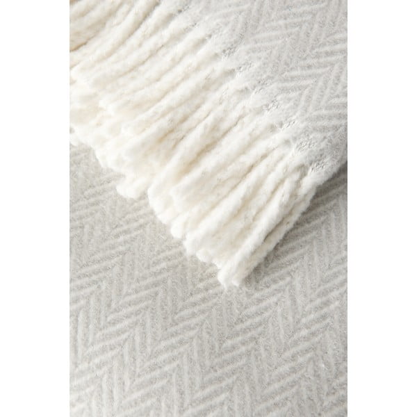 Svetlosivý pléd s podielom bavlny Euromant Skyline, 140 × 180 cm-image-2