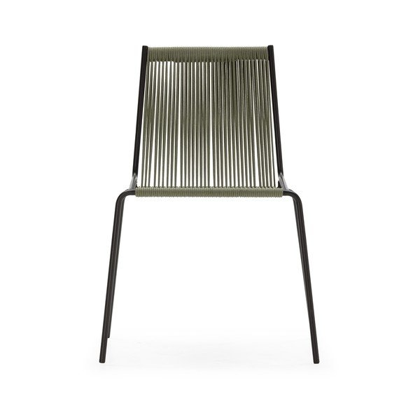 Zelené kovové stohovateľné jedálenské stoličky v súprave 2 ks Emily – Marckeric-image-3