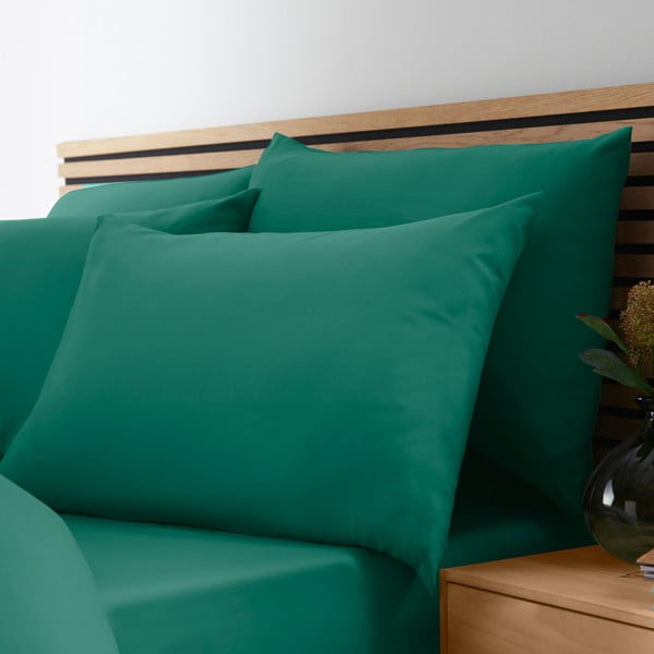 Tmavozelené obliečky na dvojlôžko z mikrovlákna 200x200 cm So Soft Easy Iron – Catherine Lansfield-image-3