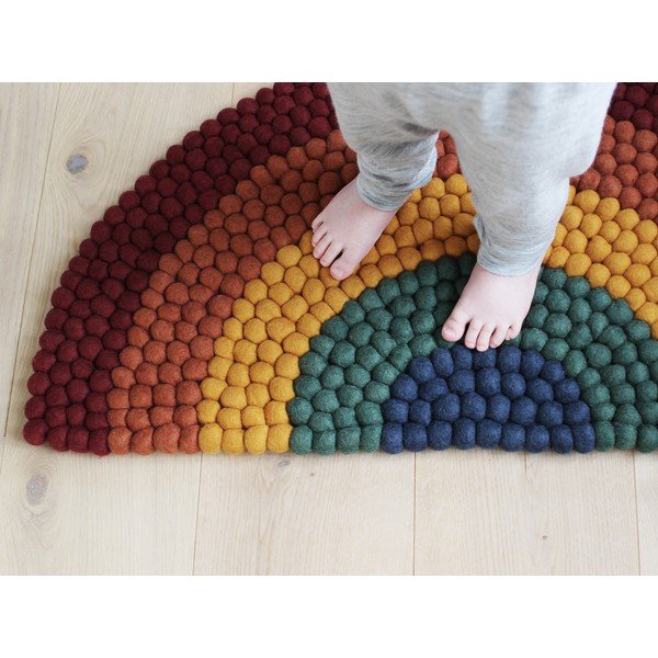 Detský guľôčkový vlnený koberec Wooldot Ball rugs Rainbow Multi-image-3