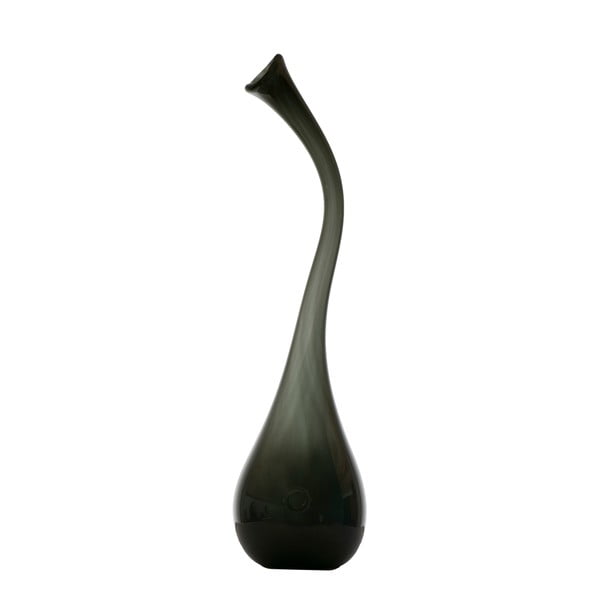 Sklenená váza Swan 60-70 cm, olivovo zelená
