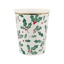 Papierové jednorazové tégliky v súprave 8 ks Holly Pattern – Meri Meri