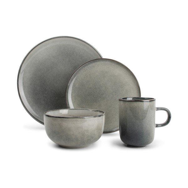 Kameninová jedálenská súprava 16 ks pre 4 osoby Meridian – Salt&Pepper