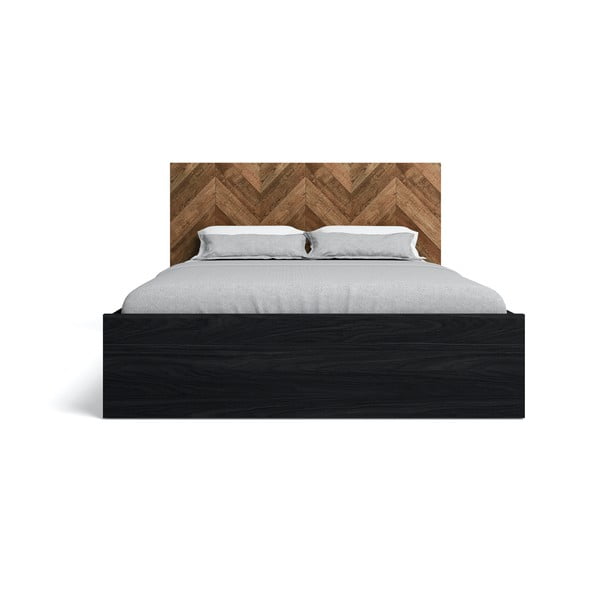 Čierna/v prírodnej farbe dvojlôžková posteľ 160x200 cm Gio – Marckeric