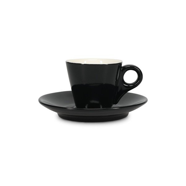 Čierna porcelánová šálka na espresso 80 ml Barista – BonBistro-image-3