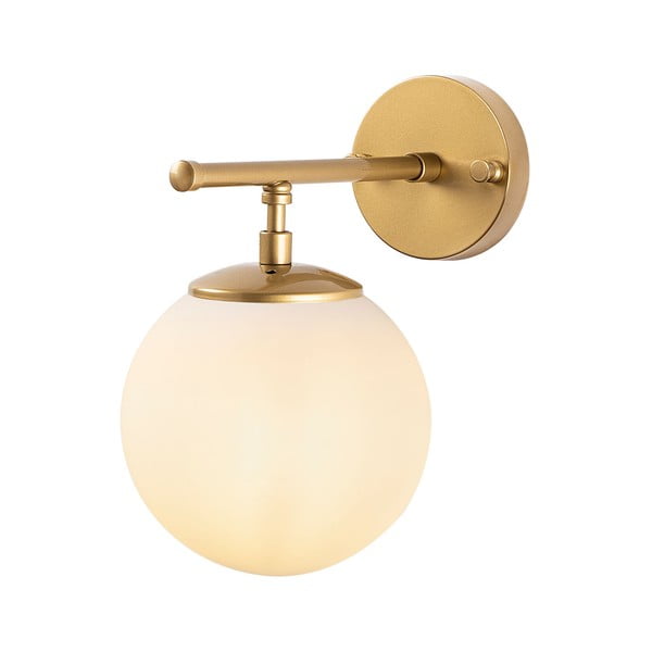 Biele/v mosadznej farbe nástenné svietidlo Roe – Opviq lights-image-2