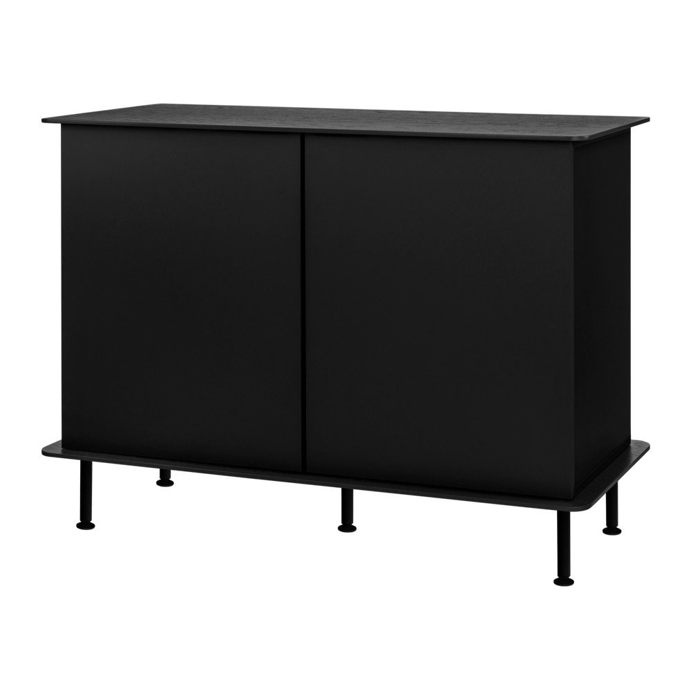 E-shop Čierna komoda s otvorom pre káble 120x88x50 cm Suumo – noo.ma