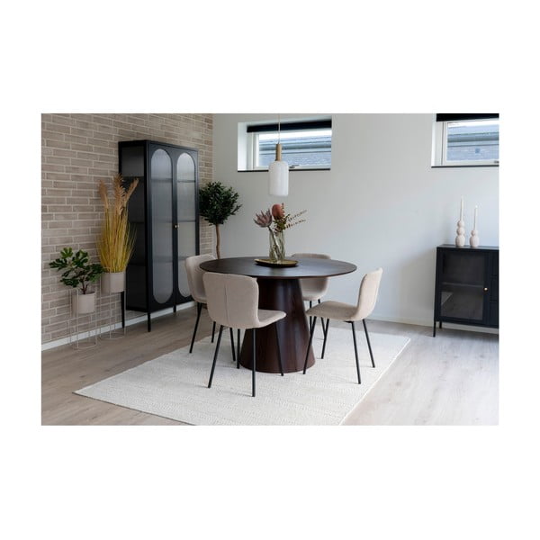 Okrúhly jedálenský stôl s doskou v dekore orechového dreva ø 120 cm Bolton – House Nordic-image-2