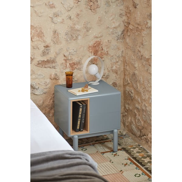 Modrý/sivý nočný stolík Corvo – Teulat-image-2