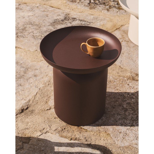 Kovový okrúhly záhradný stolík ø 45 cm Arcola – Kave Home-image-1