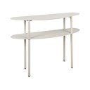 Sivý kovový konzolový stolík 28x90 cm Riqueza – Leitmotiv