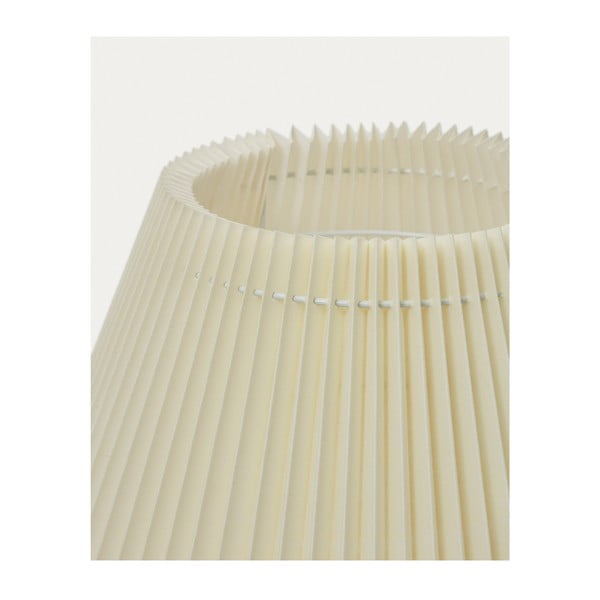 Stojacia lampa v prírodnej farbe s textilným tienidlom (výška 149 cm) Benicarlo – Kave Home-image-4