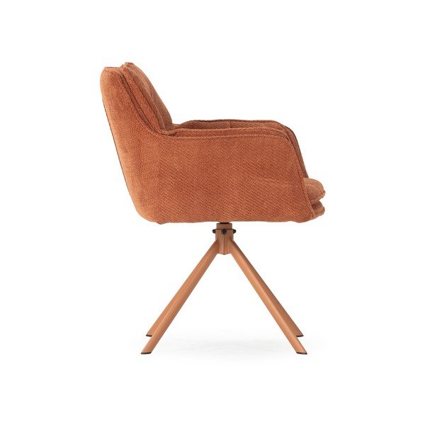 Terakotové čalúnené jedálenské kreslá v súprave 2 ks Keiko – Marckeric-image-3