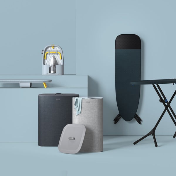 Antracitovosivý látkový/plastový kôš na bielizeň 2x45 l Tota – Joseph Joseph-image-3