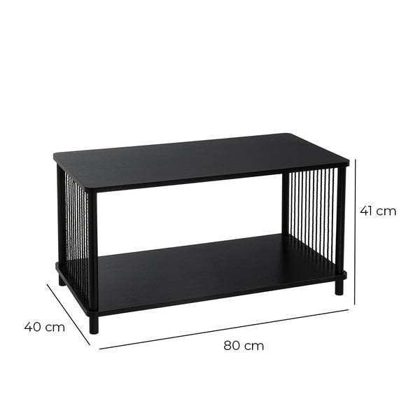 Čierny konferenčný stolík 40x80 cm Manila – Casa Selección-image-2