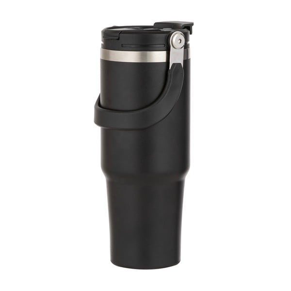 Čierna cestovná fľaša z nehrdzavejúcej ocele 1 l Eco – Ladelle