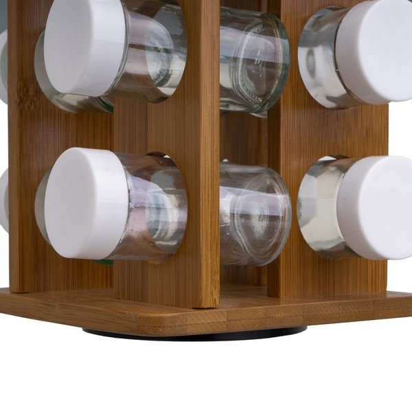 Súprava koreničiek so stojanom 12 ks Bamboo Walnut – Casa Selección-image-1