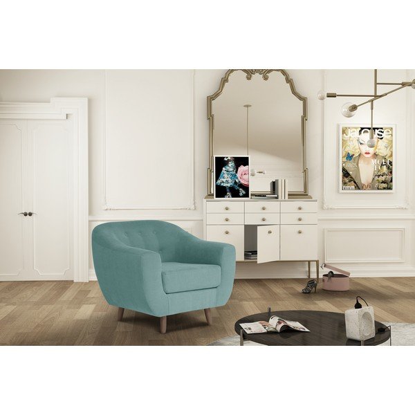Mentolovozelené kreslo Jalouse Maison Vicky-image-1