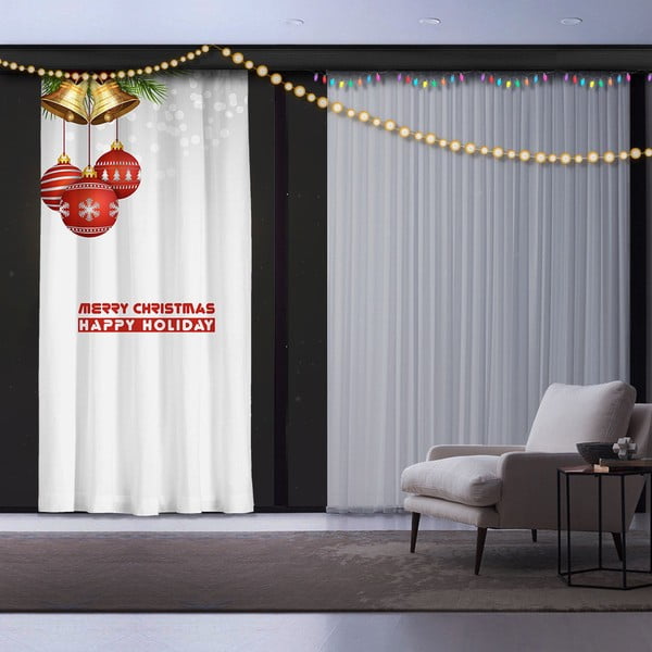 Vianočný záves Happy Holiday, 140 x 260 cm