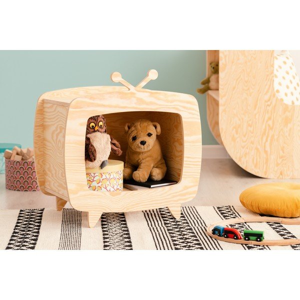 Detská knižnica v dekore borovice v prírodnej farbe 90x60 cm - Adeko-image-1