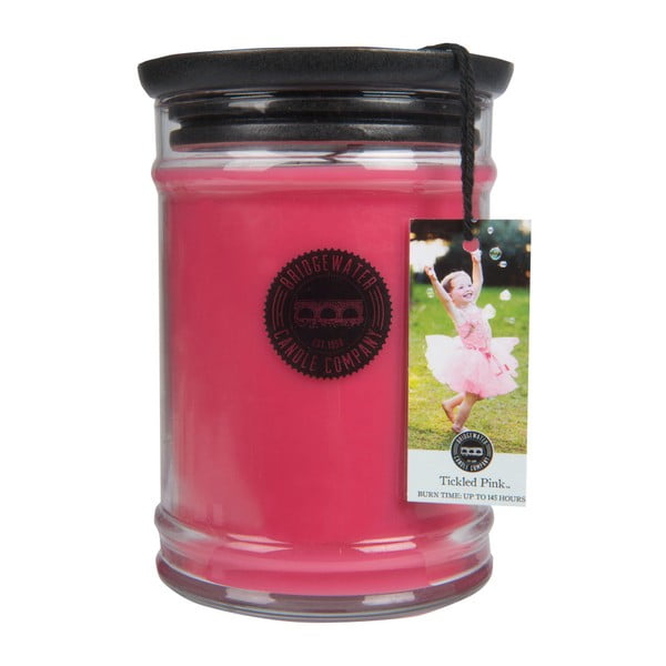 Sviečka s vôňou v sklenenej dóze Bridgewater Candle Company Tickled Pink, doba horenia 140-160 hodín