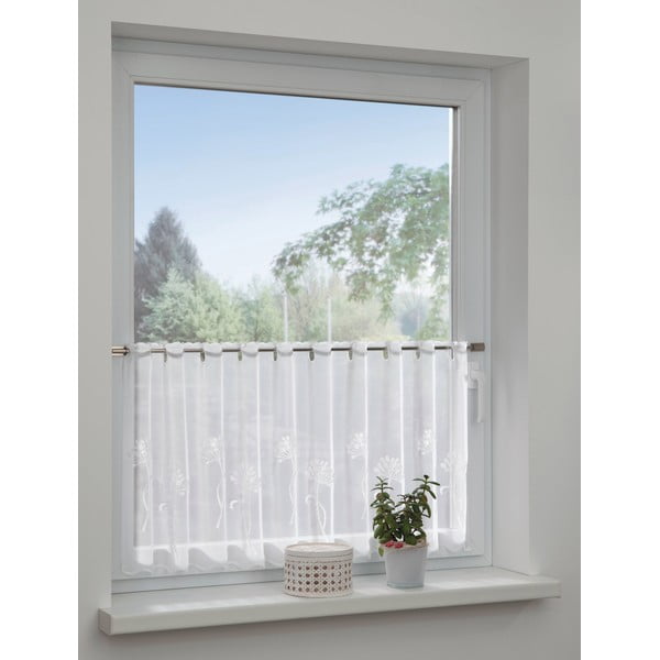 Biela voálová záclona 140x48 cm Dandelion – Sehlbach-image-1