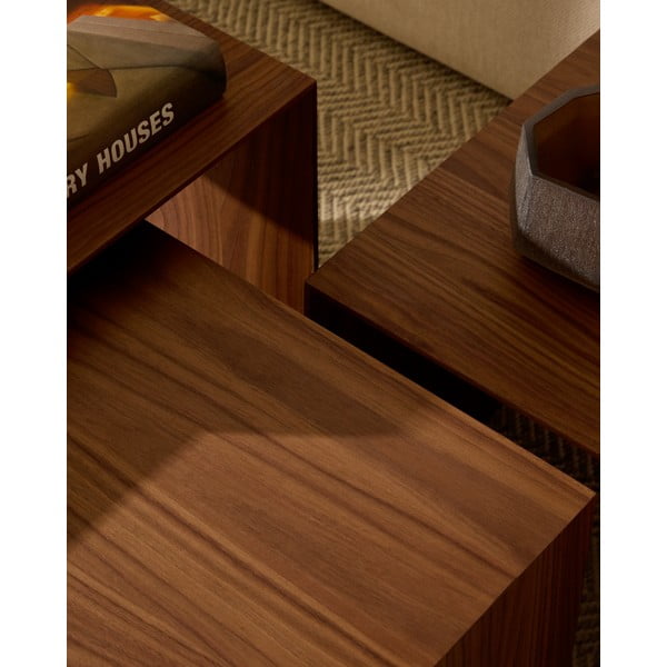 Odkladacie stolíky v súprave 3 ks v dekore orecha 40x60 cm Litto – Kave Home-image-3