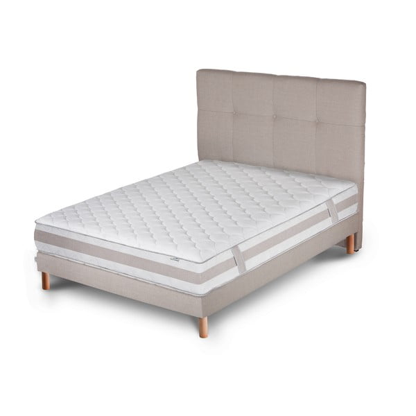 Svetlosivá posteľ s matracom Stella Cadente Maison Saturne, 160 × 200 cm