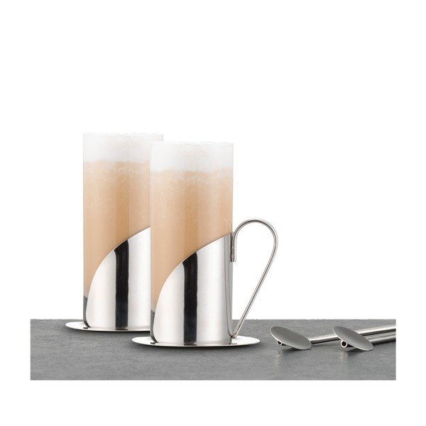 Sada 2 pohárov a lyžičiek na latté Le’Xpress-image-1