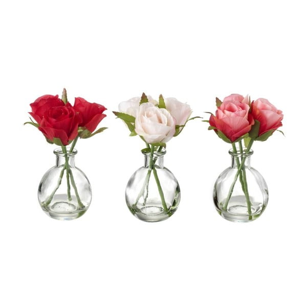 Sada 3 dekoratívnych kvetín Heaven Sends Rose Bunch