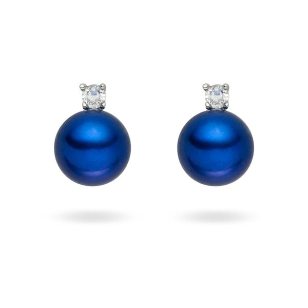 Modré perlové náušnice Nova Pearls Copenhagen Ginny