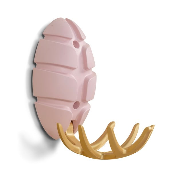 Svetloružový/v zlatej farbe nástenný plastový háčik Bug – Spinder Design-image-2