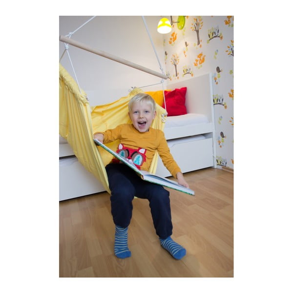 Žltá hojdačka so zavesením zo stropu Hojdavak Junior-image-3
