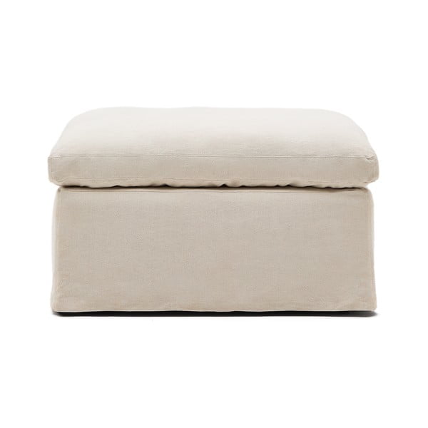 Béžová ľanová podnožka Zenira – Kave Home