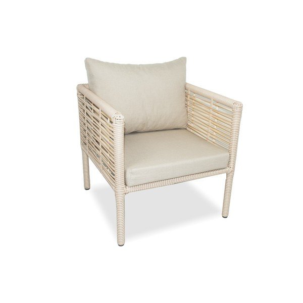 Krémová záhradná lounge súprava z umelého ratanu pre 4 Newyork 160 – Floriane Garden-image-2