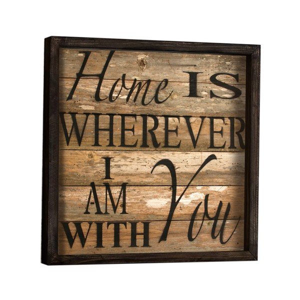Nástenný obraz Sweet Home, 34 × 34 cm