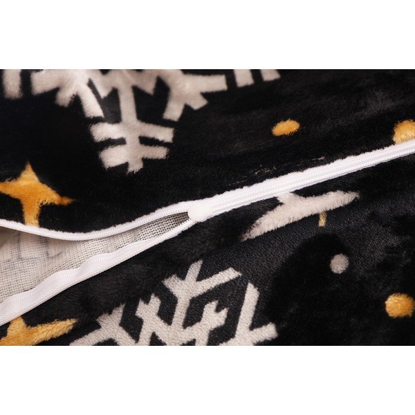 Čierne obliečky na jednolôžko z mikroplyšu 140x200 cm – My House-image-3