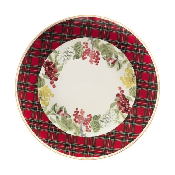Porcelánový tanier s vianočným motívom Brandani Sottobosco Porcelain, ⌀ 30,5 cm