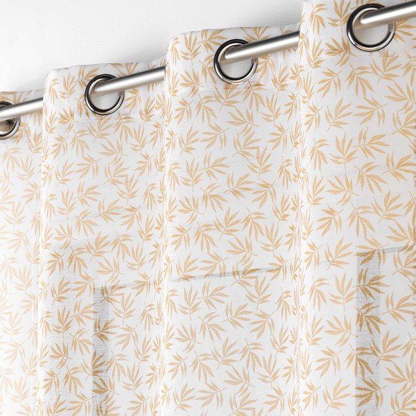 Žlto-biela voálová záclona 140x240 cm Maddy – douceur d'intérieur-image-1