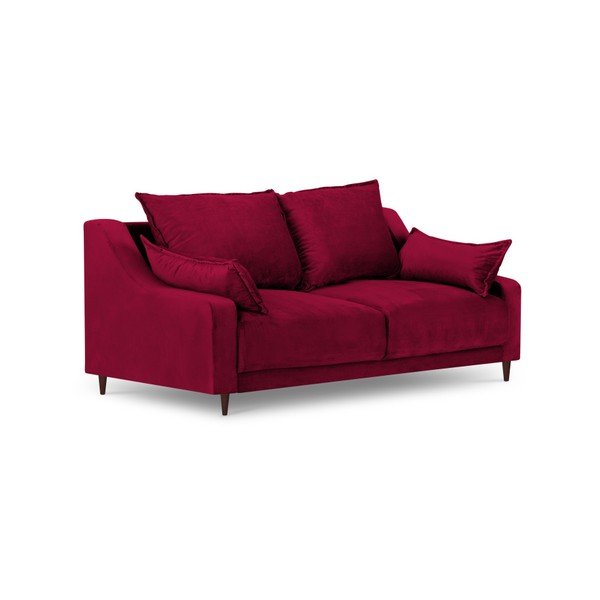 Červená zamatová pohovka Mazzini Sofas Freesia, 150 cm-image-2