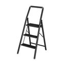 Čierne schodíky Wenko Compact, výška 114,5 cm