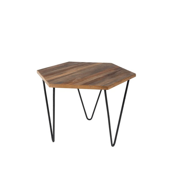 Odkladací stolík z recyklovaného teakového dreva White Label Cor