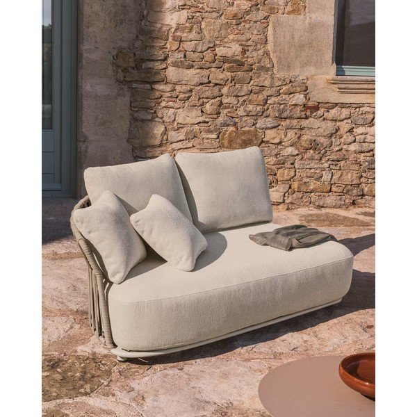 Béžová/taupe záhradná modulárna pohovka 170 cm Osani – Kave Home-image-1