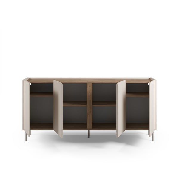 Komoda v dekore duba v krémovo-prírodnej farbe 180x82x40 cm Lucile – Marckeric-image-3