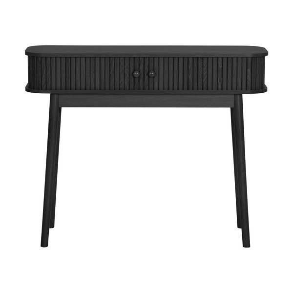 Čierny konzolový stolík z borovicového dreva 30x100 cm Nikoo – House Nordic-image-4