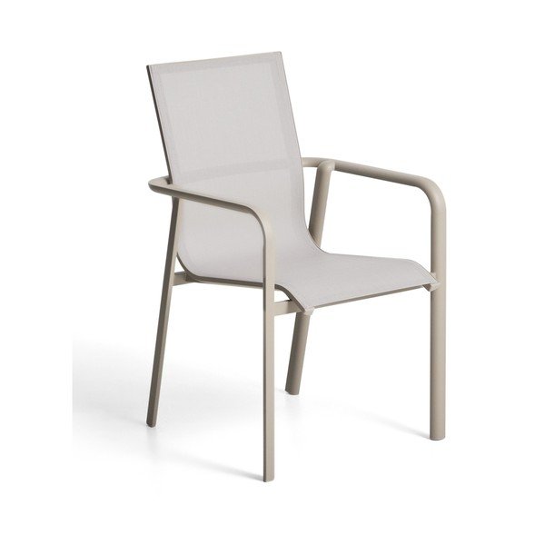 Béžová/taupe záhradná stolička Canea – Kave Home